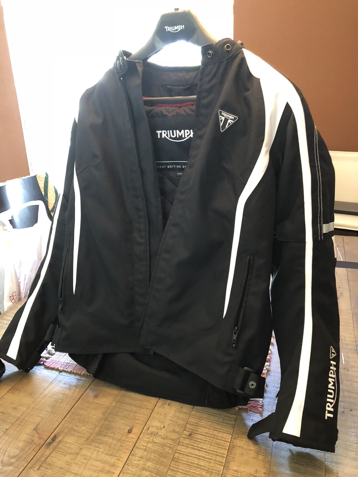 Triumph Motorcycle jacket with protection pads-new