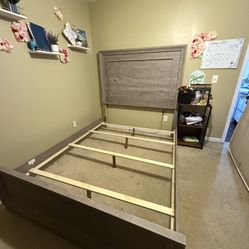 Queen Size Bed Frame With nightstand