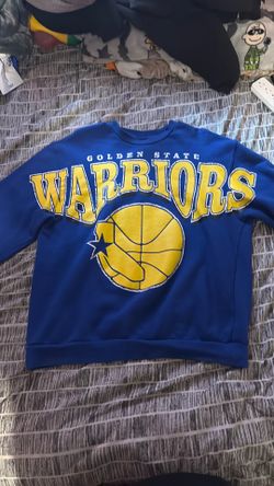 Golden State Warriors Mitchell & Ness Hardwood Classics Fashion Fleece Pullover Sweatshirt - Royal