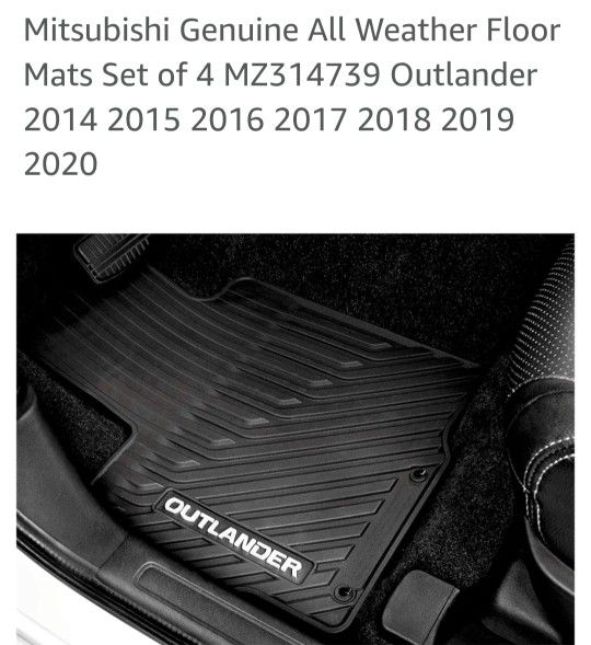 8pc-Mitsubishi Outlander Original Weather Tec Mats 4pc And Original Rugs 4pc