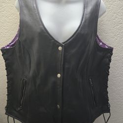 Woman's Soft Leather Vest 