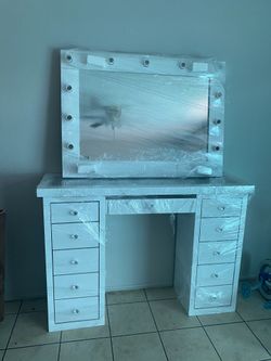 Large makeup vanity