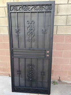 36” x 80” Heavy Duty Iron Security Door – Excellent Condition