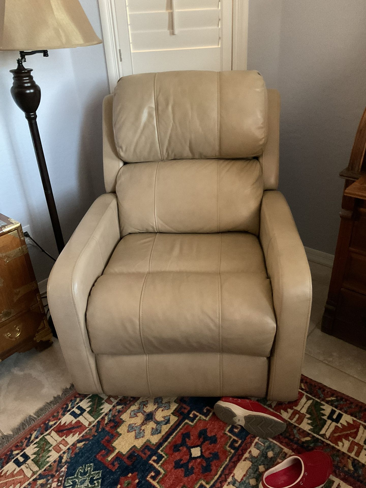 Pair Leather Power Recliners
