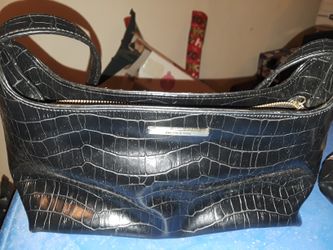 Genuine Black Leather Ann Taylor Pocketbook