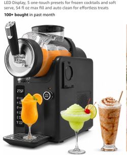 LED Display, 5 one-touch presets for frozen cocktails and soft serve, 54 fl oz max fill and auto clean for effortless treats