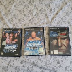 Smack Down PS2 Video Game Set Of 3