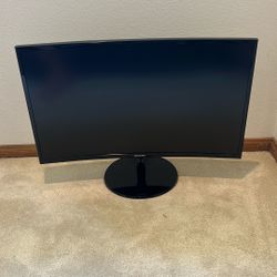 Samsung CF390 Series 27 inch FHD 1920x1080 Curved Desktop Monitor for Business, HDMI, VGA, VESA mountable