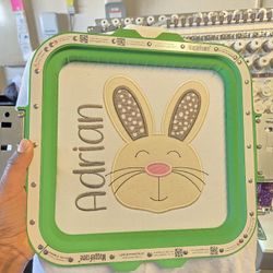 Easter Custom Kid Embroidery Name With Bunny 