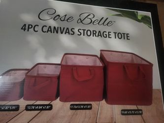 Cose Belle 4PC Canvas Storage Tote