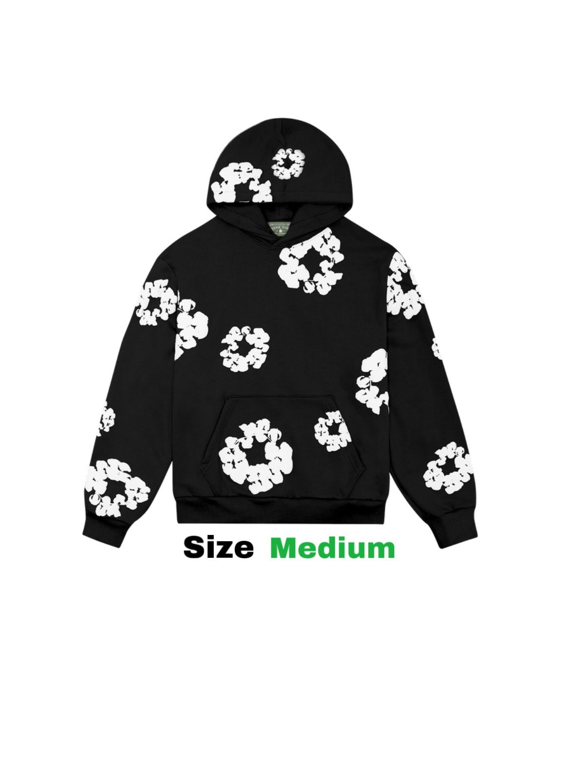 Black/white Denim Tears Hoodie Size Medium