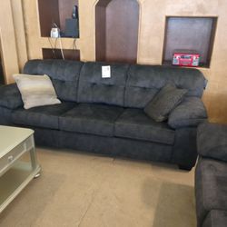 Grey Accrington Sofa + Loveseat