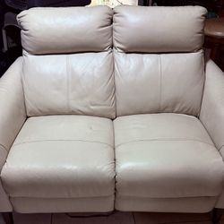 Sofa Leather Beige For Sale