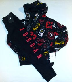 Jordan Boys Youth 2pc Jogger Set With Hoodie - Small 