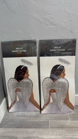 Adult Glitter White Angel Costume Accessory Kit