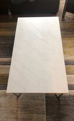 Faux marble coffee table plus two side tables