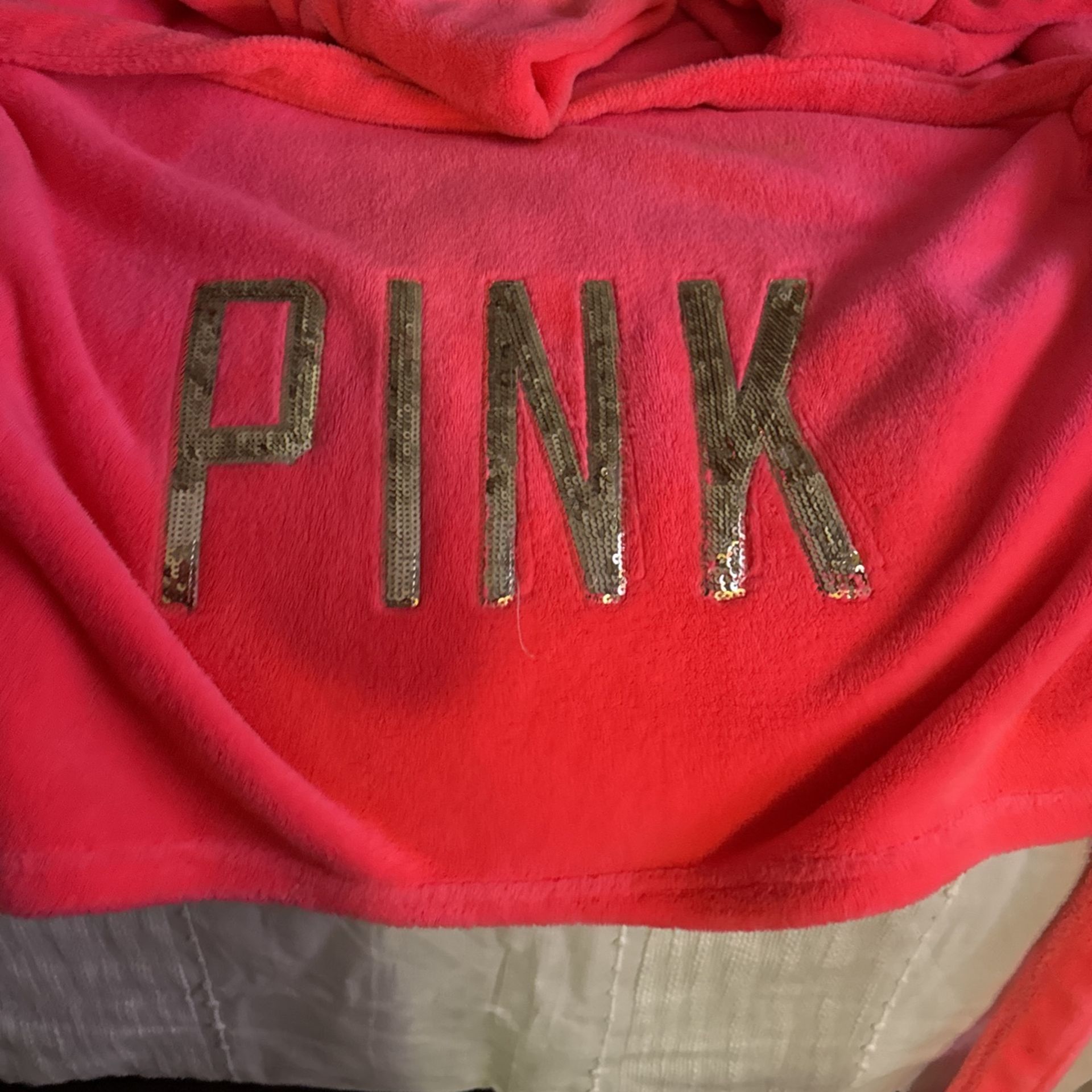 Pink Robe With Gold Bling