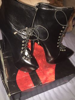 Black Leather Heels/Boots