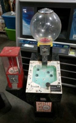 Gum ball soccer pinball vending machine