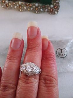 Pretty silver s925 ring size 7