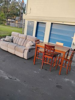 Recliner sofa bar height dining table kitchen - delivery available