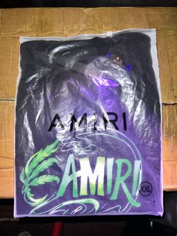 AMIRI LEAF TEE BLACK