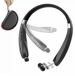 Foldable Retractable Bluetooth 5.0 Headset Sport Neckband Earbuds