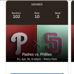 Padres Vs Phillies Tickets | Fri Apr 26