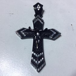 Stone Arrow Jesus Cross Religious Pendent Necklace Charm