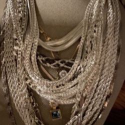 Silver Plated And Gold Plated Chains Various Lengths… Any Chain Is Only $65