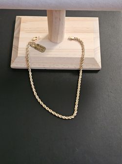 14k Gold Anklet 10 Inch