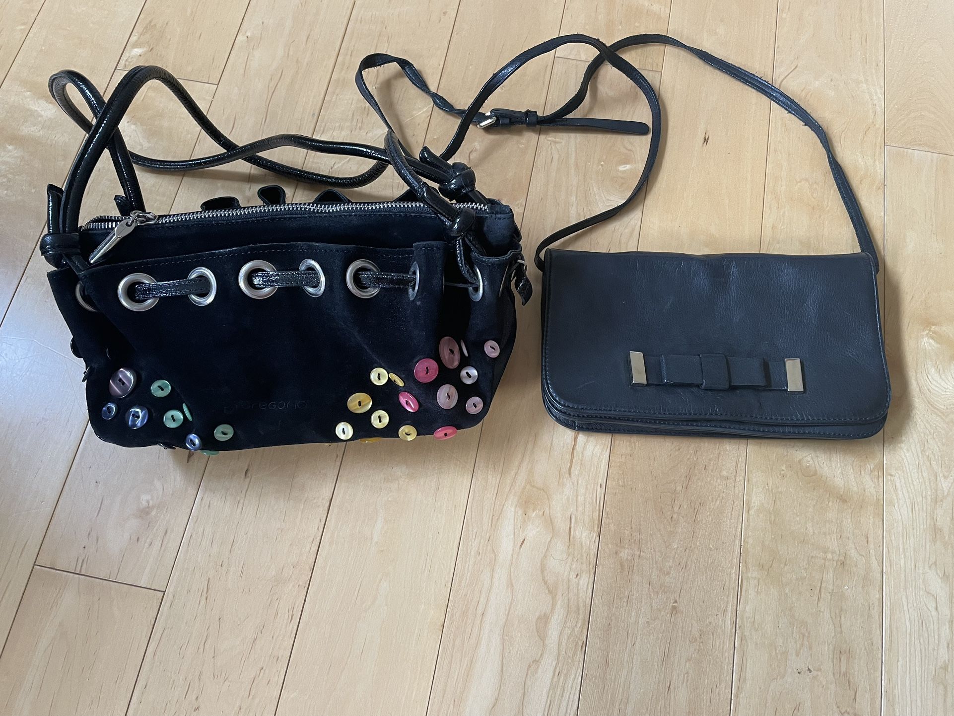 Lot 2 Black Shoulder Bags Purses Valentino Red