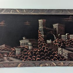 Large Handpainted Velvet Landscape 