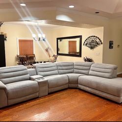 Modern light gray sectional