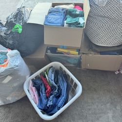 7 Boxes/Bags Of Clothes All For $60