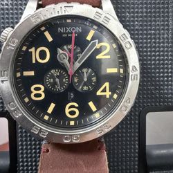 Nixon 51-30 Chrono With Brown Leather Band