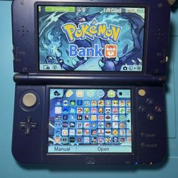 Nintendo Black/Blue New 3DS XL - Custom Setup - 64GB 
