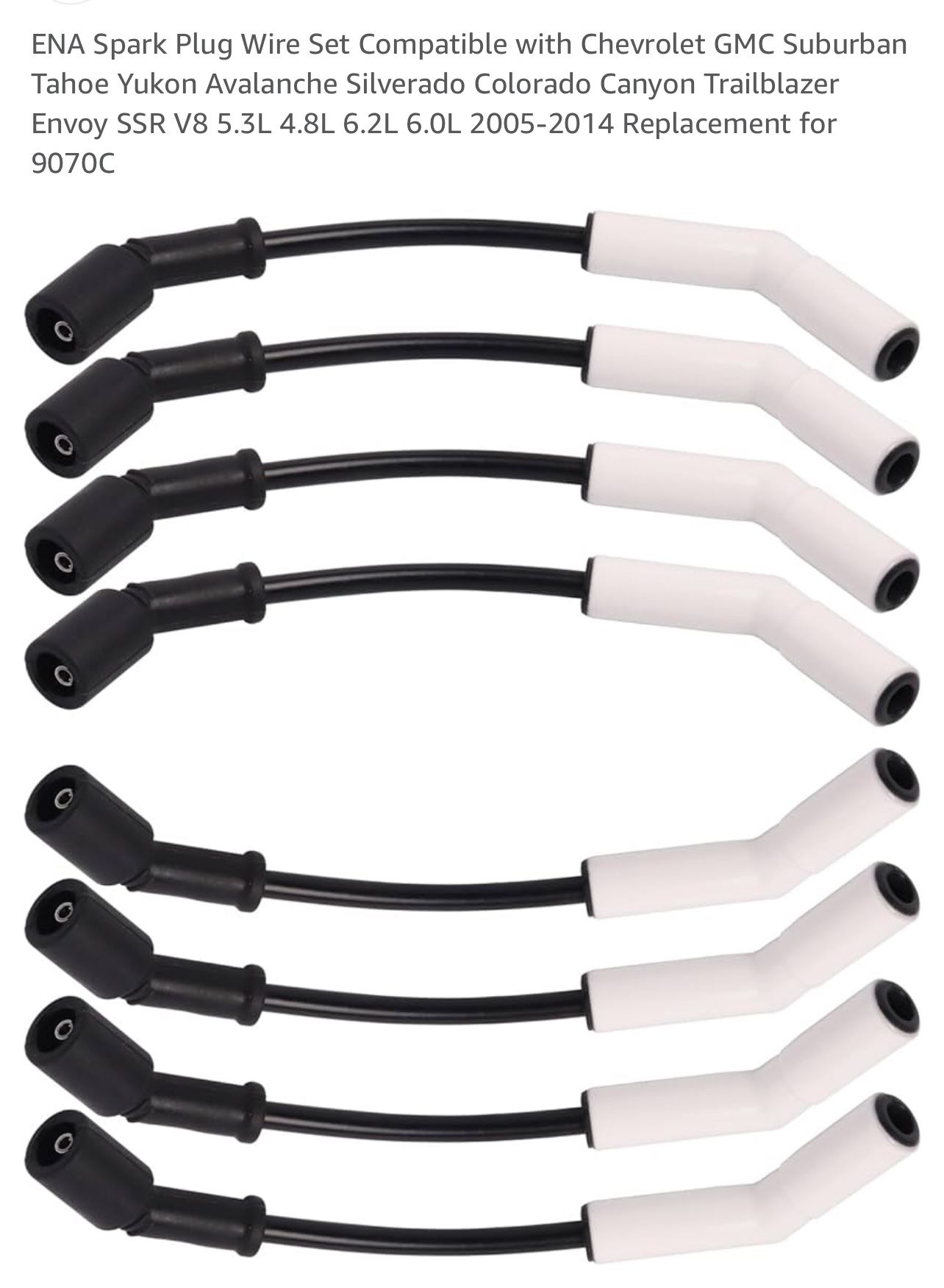 ENA Spark Plug Wire Set Compatible with Chevrolet GMC Suburban 