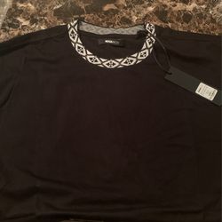 Aztech Neck Print  Tee Shirt
