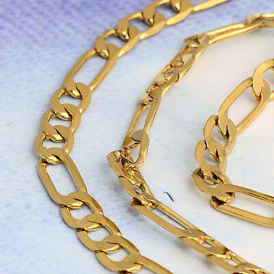 24" Gold Plated Figaro Curb Chain
