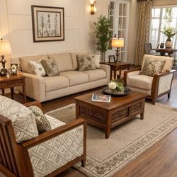 Modern/traditional Look Sofa Set  