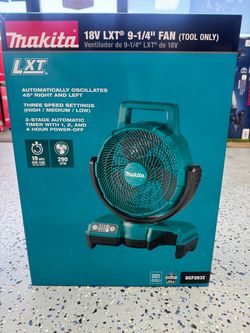 Makita DCF203Z 18V LXT Lithium-Ion Cordless 9-1/4" Fan, Tool Only