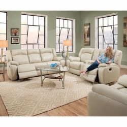 Double Recliner set (love seat+ sofa )