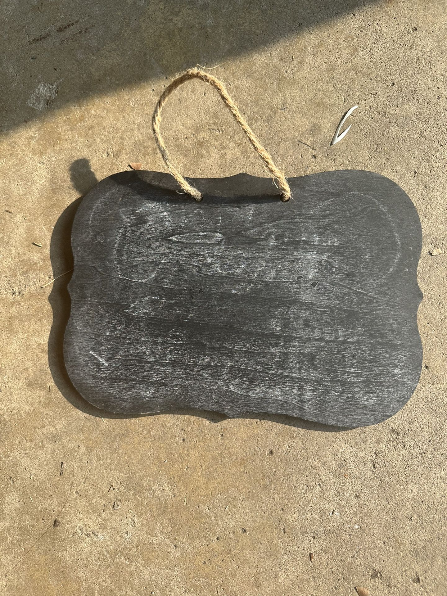 Black chalkboard sign