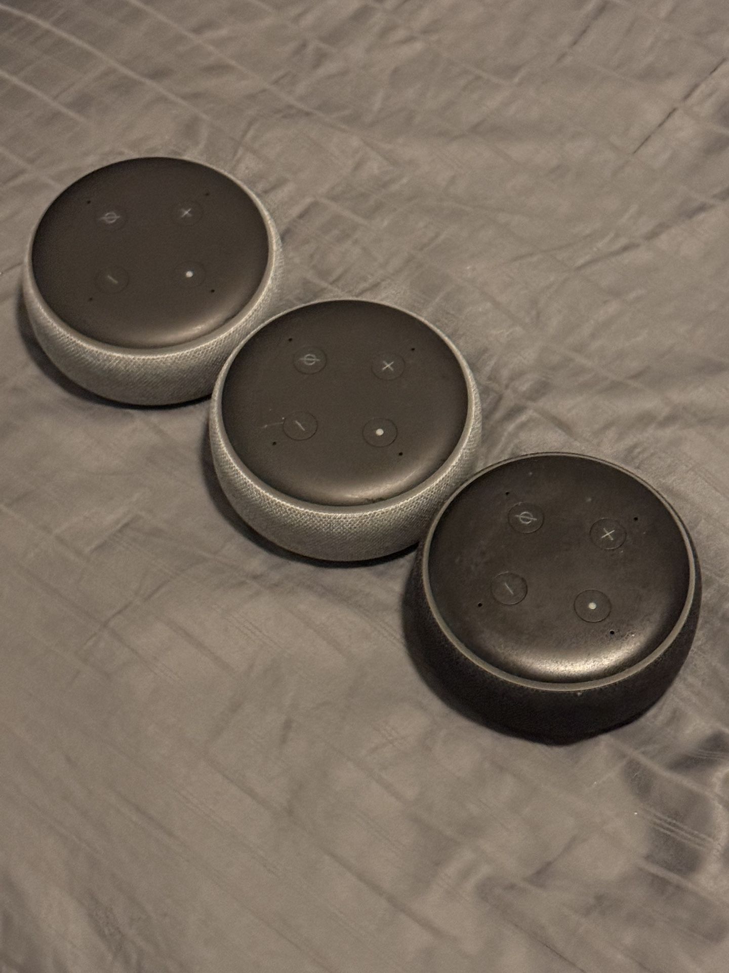 3 Amazon Echo Alexa’s. Great For Multi Room Music Sync