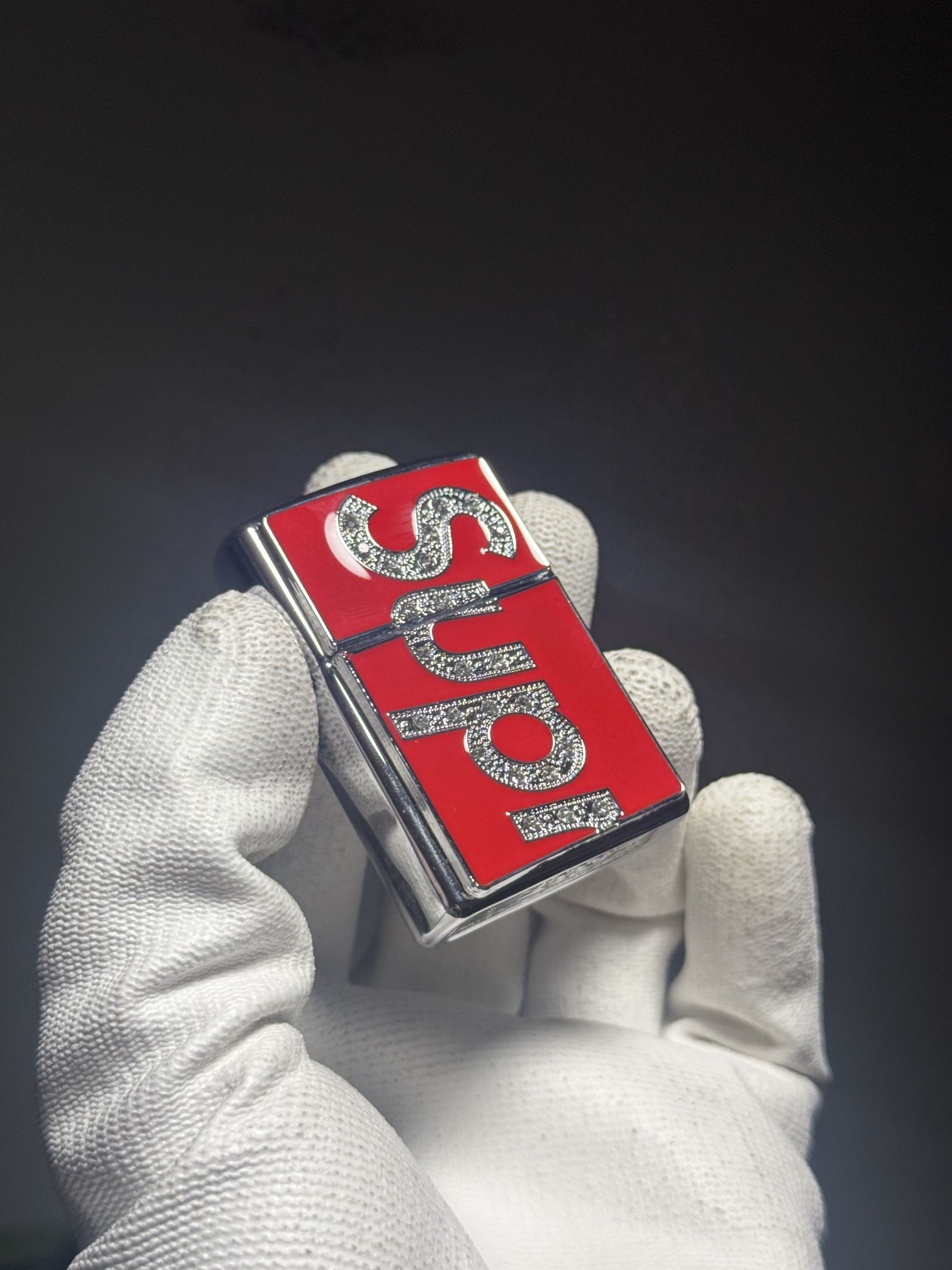 Supreme X Swarovski Zippo