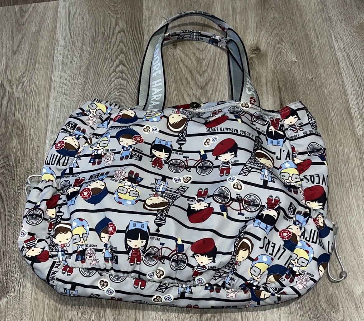 Harajuku Lovers Gwen Stefani Multicolor Purse Shoulder Bag Tote Rare Design