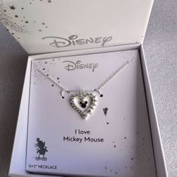 Disney Mickey Mouse Heart Shaped Charm with surrounding diamonds