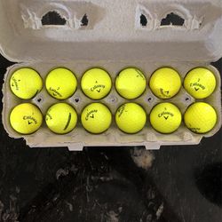 Yellow Callaway Supersoft Golf Balls