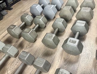 Vintage Set Of IVANKO Hex Dumbbells  5s To 65s [4 A Collector / Vintage Lover]